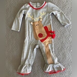 Mudpie Christmas romper size 9-12 months
